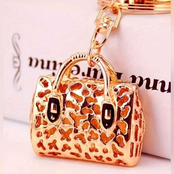 BAG CHARM Purple Bag With Rhinestones - Picture 3 of 4